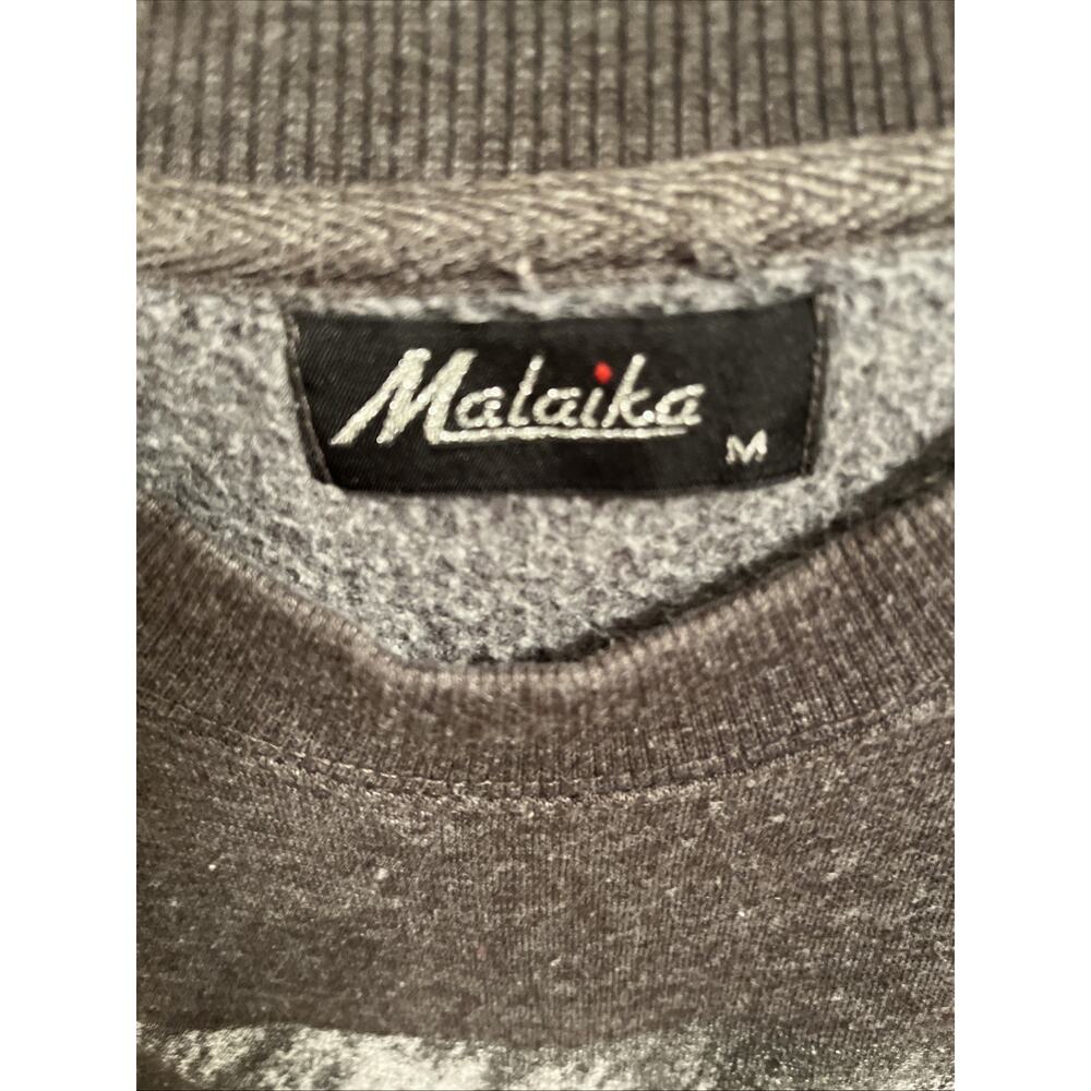 Rihanna Finger Mustache ‘Love & Peace’ Grey Sweatshirt women’s M - Picture 4 of 5